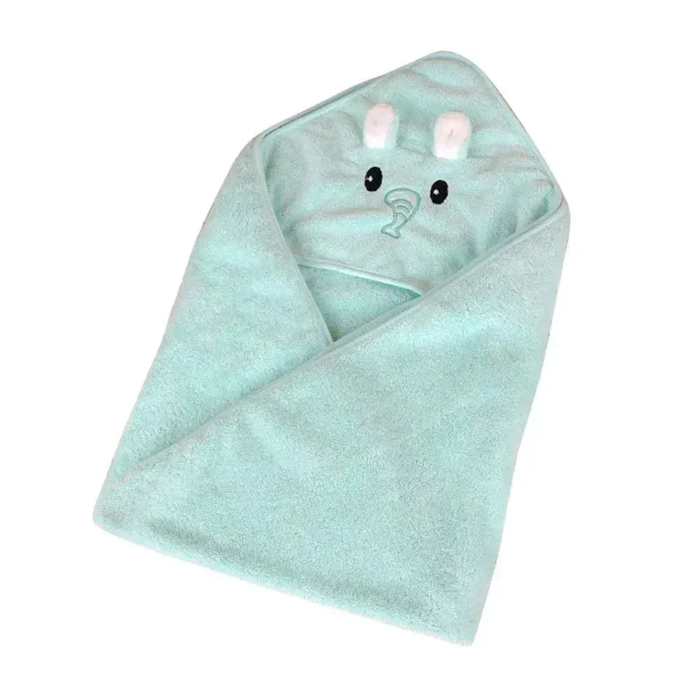 CAPE DE BAIN BÉBÉ ÉLÉPHANT VERT - nanoukid