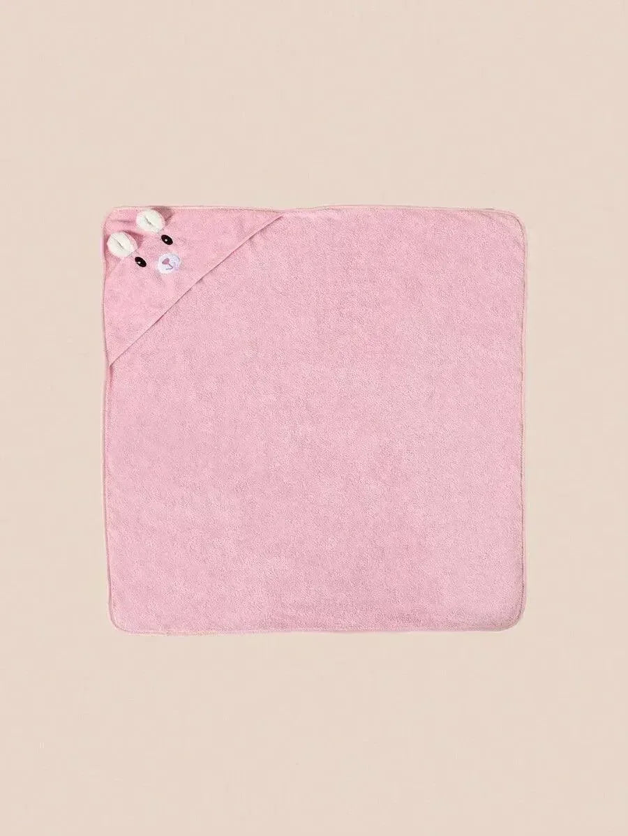 CAPE DE BAIN BÉBÉ LAPIN ROSE - nanoukid