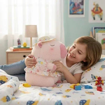 Capybara peluche rose