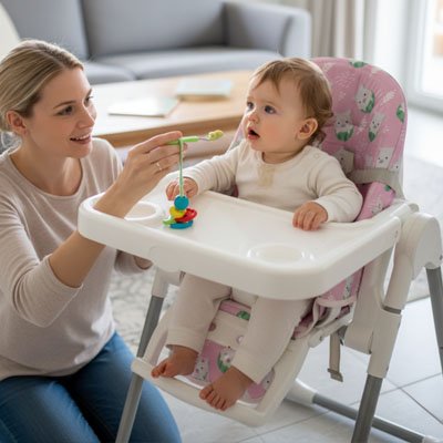 Coussin pour chaise haute lavable