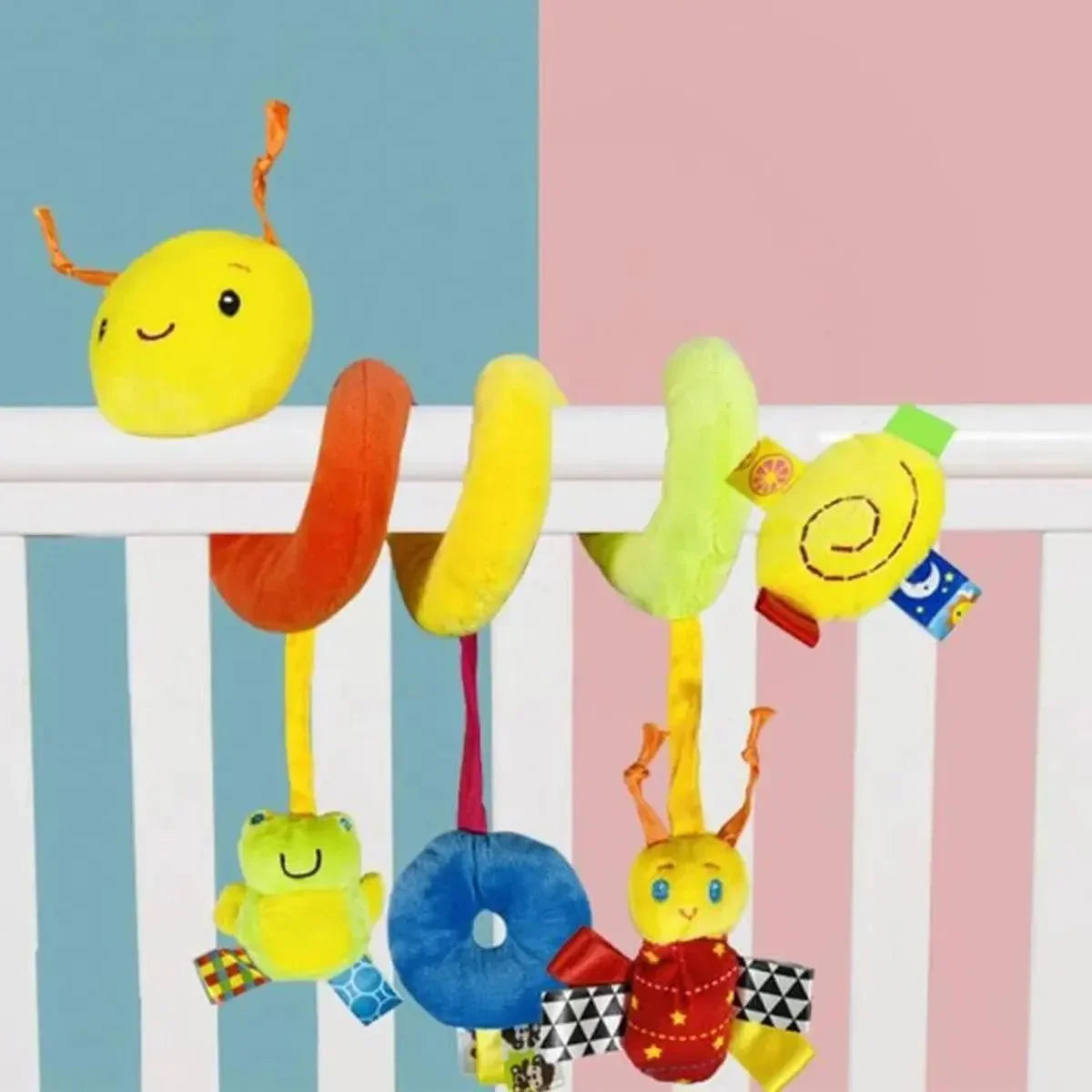 Mobile coloré pour lit bébé avec doudous doux et jouets d'éveil - Nanoukid