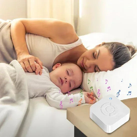 Veilleuse bébé bruit blanc avec bébé et maman