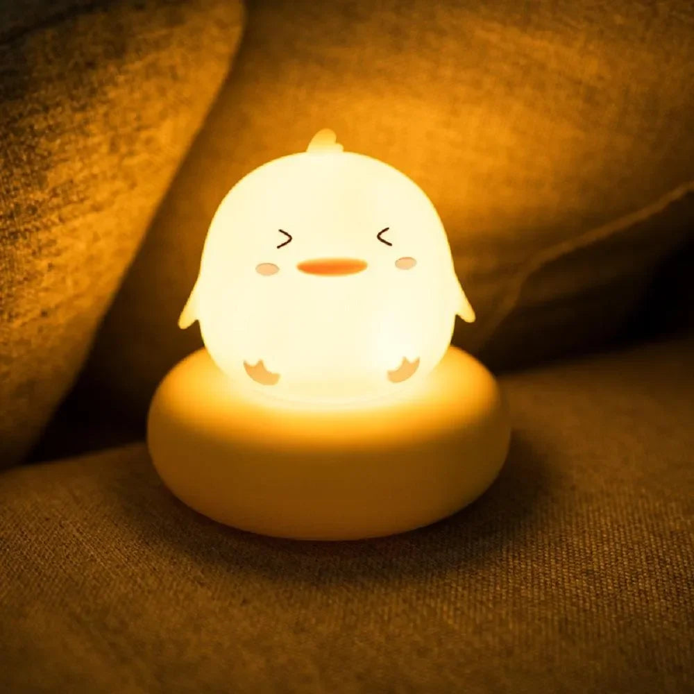 Veilleuse bébé en forme de poussin lumineux pour un sommeil paisible et un éveil doux - Nanoukid