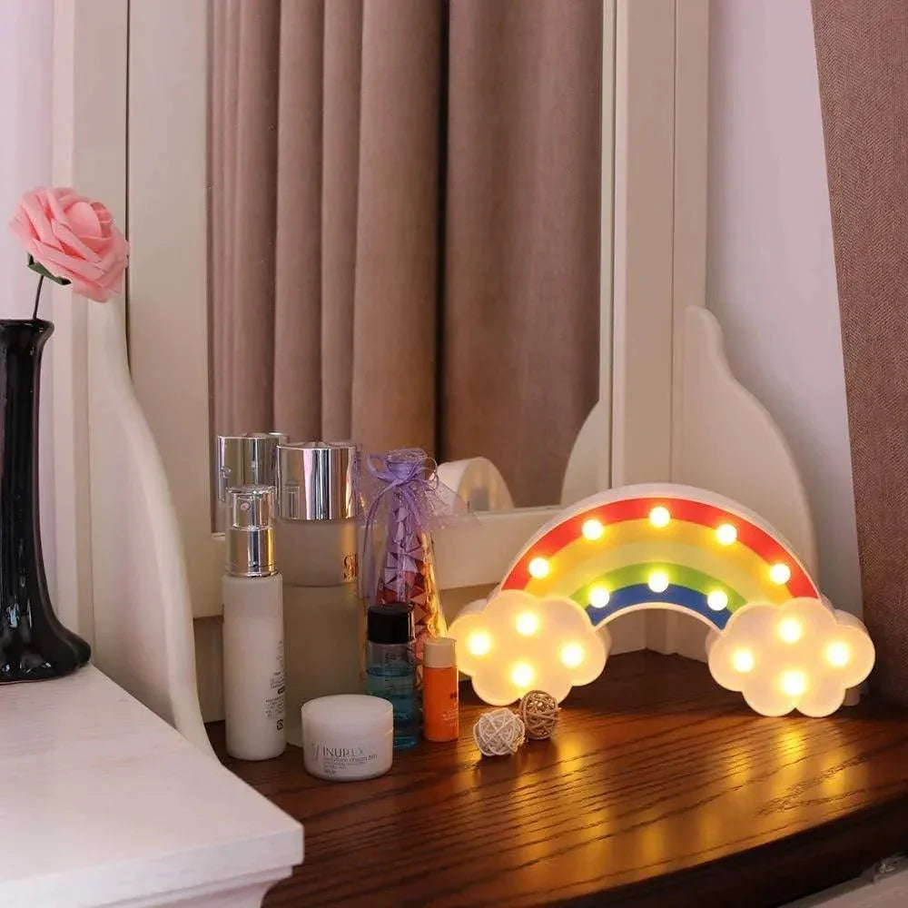 Veilleuse arc-en-ciel lumineuse pour chambre bébé, douce lumière pour sommeil paisible - Nanoukid