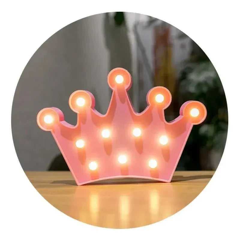 Veilleuse couronne rose pour bébé, lumière douce pour un sommeil paisible - Nanoukid