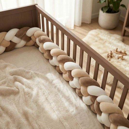 tresse-lit-bébé-brun-beige