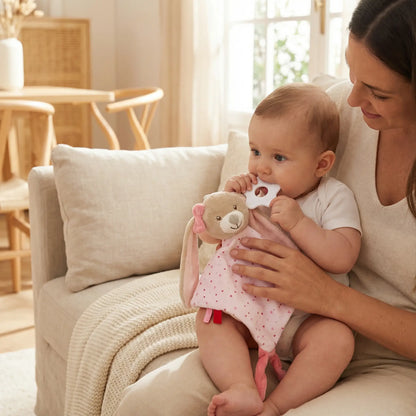 anneau-dention-doudou-lapin-rose-bebe-sur-maman
