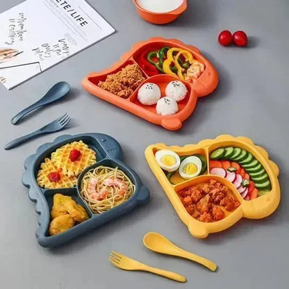 ASSIETTE COMPARTIMENT BEBE | DINO PLATE™ - nanoukid
