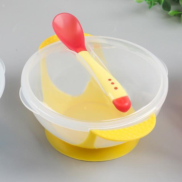 BOL VENTOUSE BEBE COUVERCLE ET CUILLERE | BABY FOOD BOWL™ - nanoukid