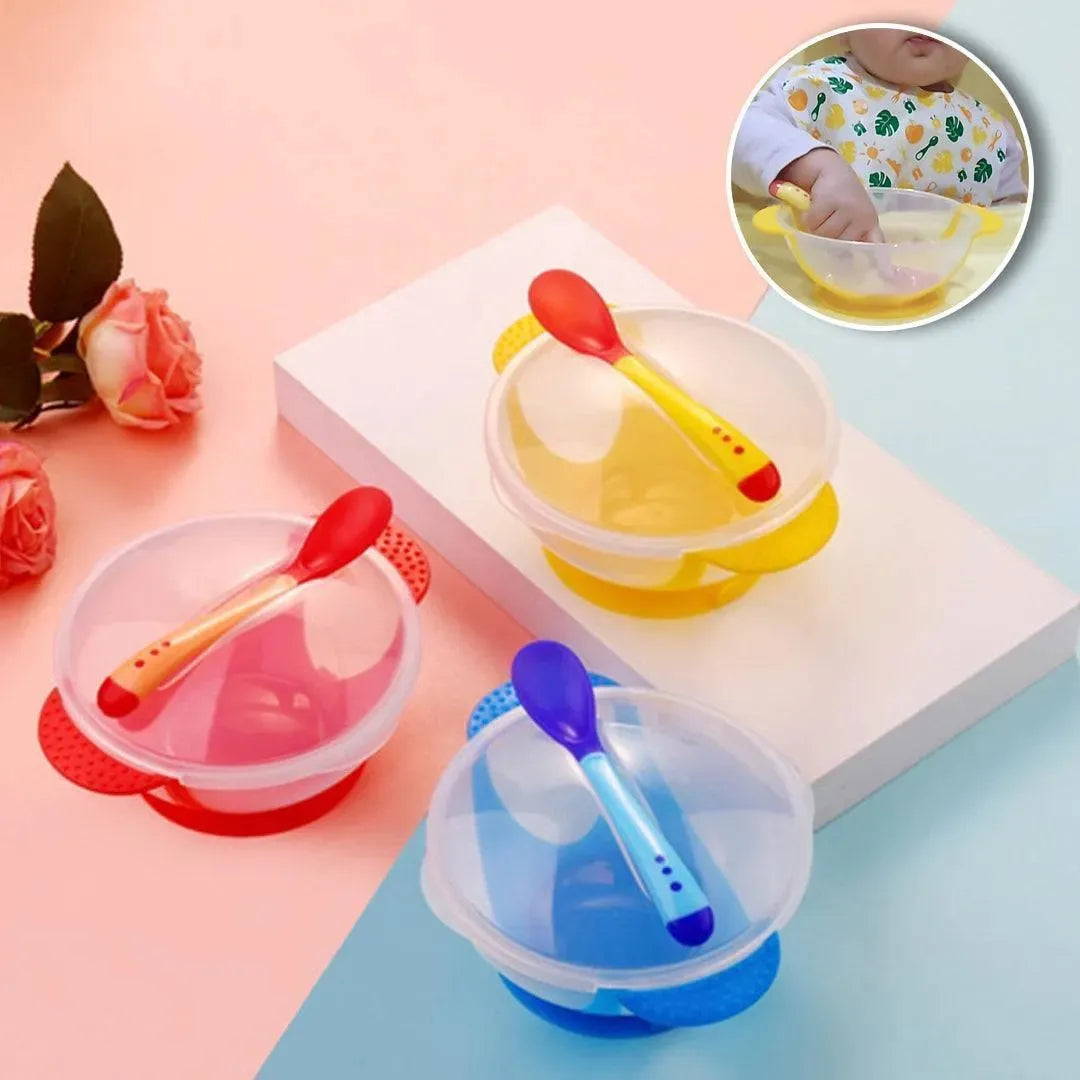 Bol Ventouse Avec Cuillère Nûby - Pour Bébé Dès 6 Mois - Pratique Pour Les Repas Et Les Déplacements