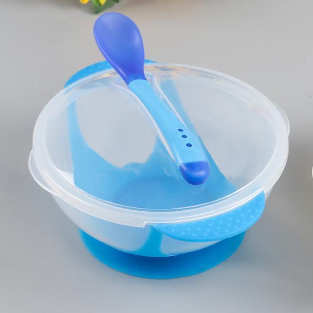 BOL VENTOUSE BEBE COUVERCLE ET CUILLERE | BABY FOOD BOWL™ - nanoukid