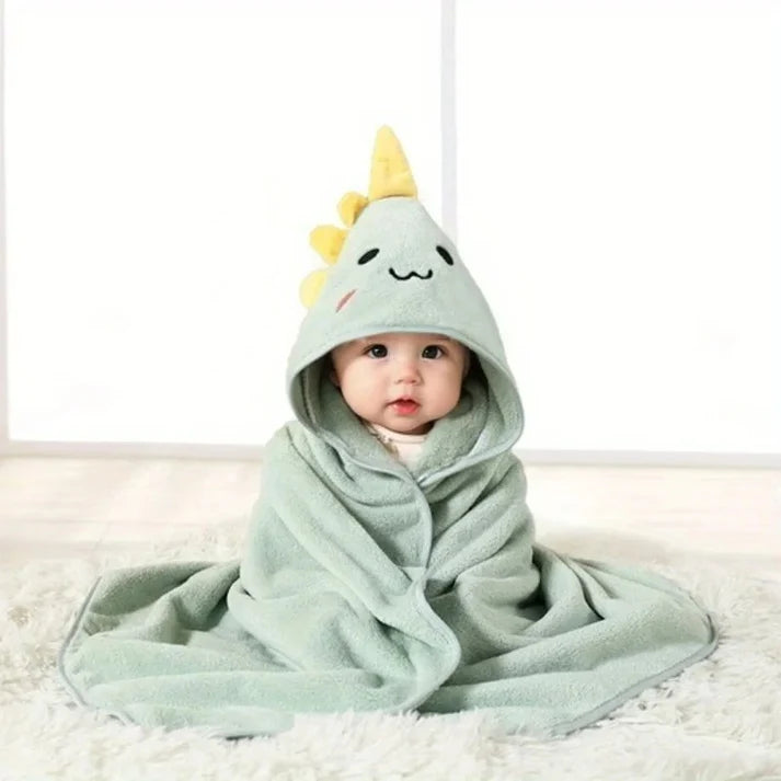 CAPE DE BAIN BEBE DINOSAURE VERT - nanoukid