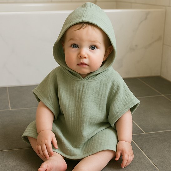 Cape de bain bébé gaz