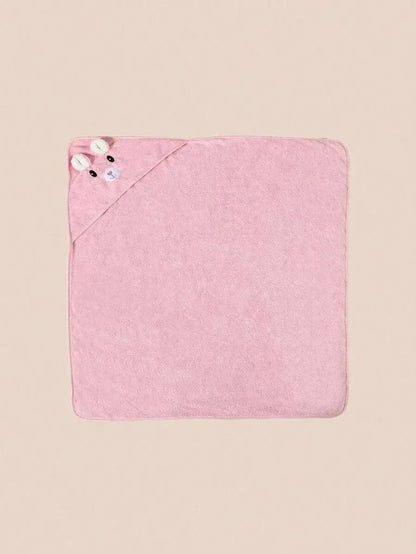 CAPE DE BAIN BÉBÉ LAPIN ROSE - nanoukid