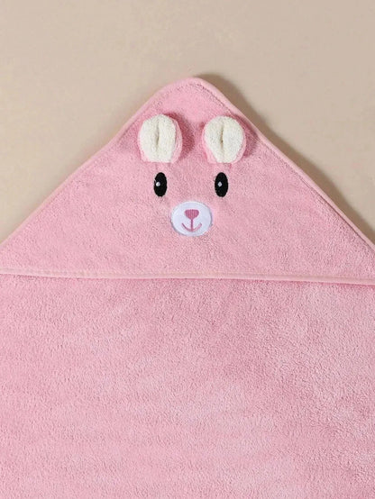 CAPE DE BAIN BÉBÉ LAPIN ROSE - nanoukid