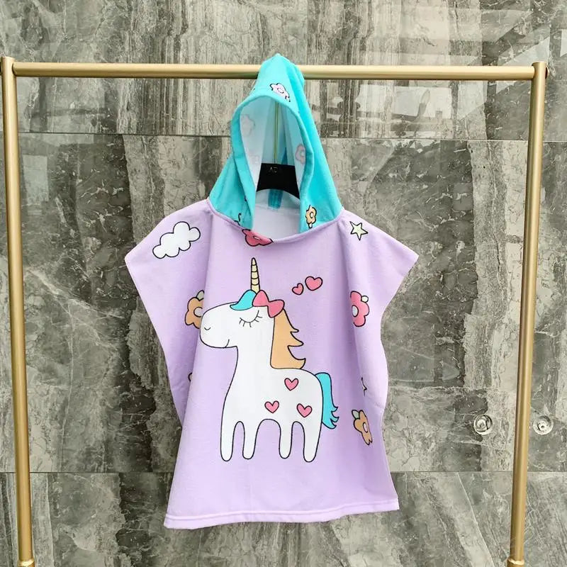 CAPE DE BAIN BÉBÉ LICORNE - nanoukid