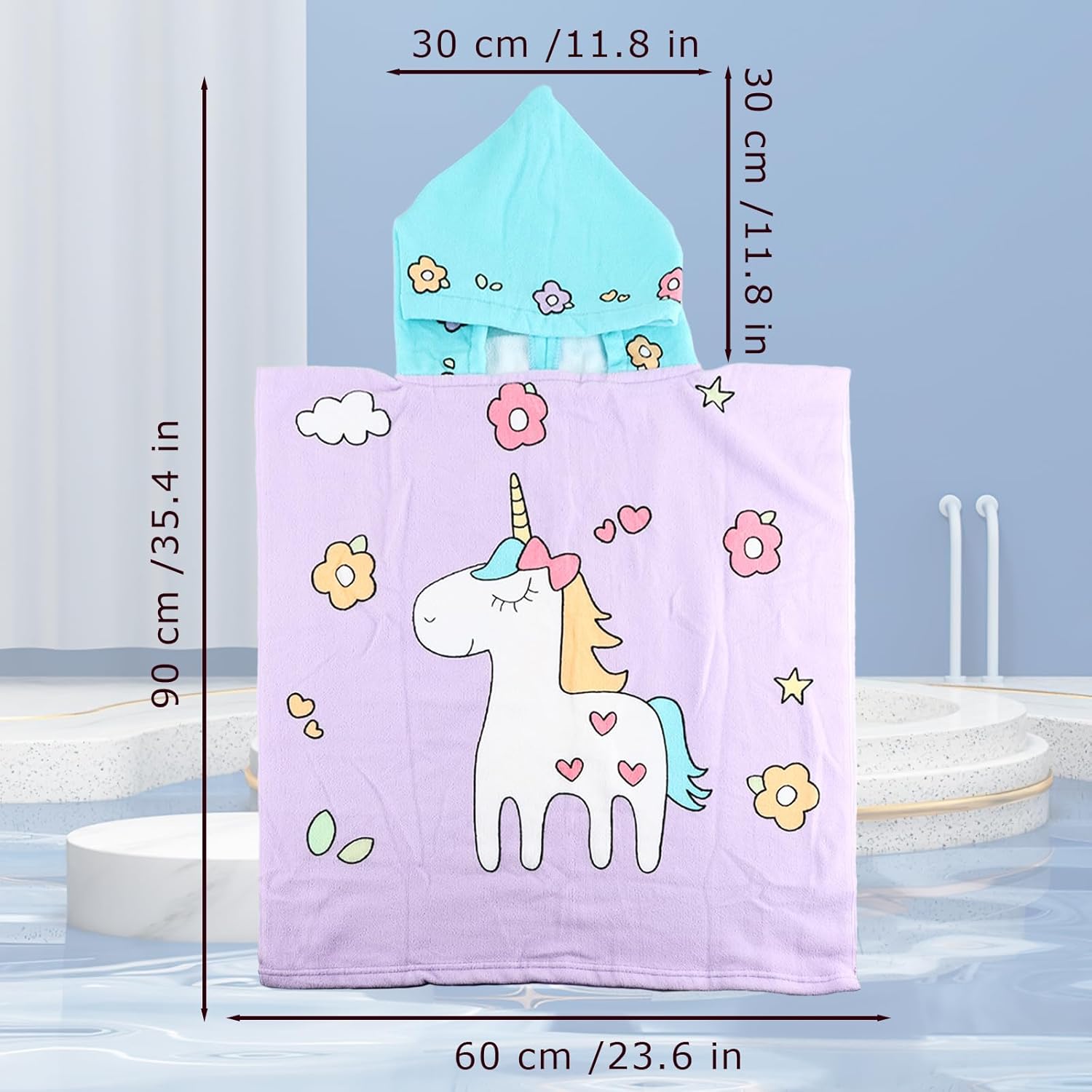 CAPE DE BAIN BÉBÉ LICORNE - nanoukid