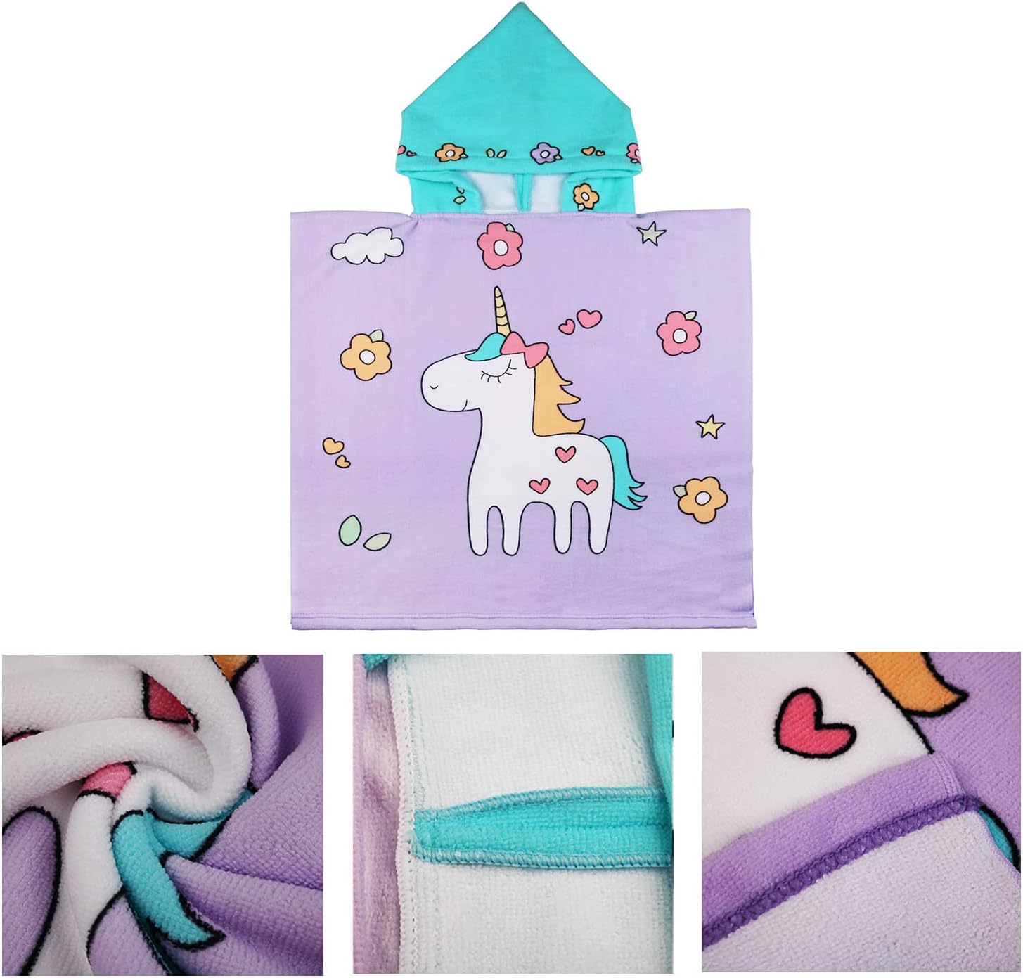 CAPE DE BAIN BÉBÉ LICORNE - nanoukid