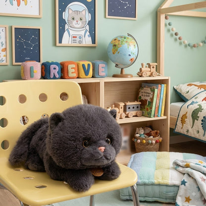 chat peluche gris rempli d_amour