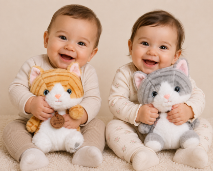 chat peluche mignon pour bebe