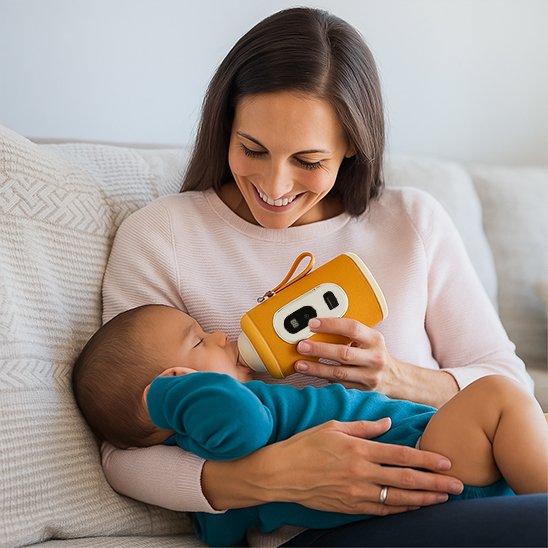 Chauffe biberon nomade orange