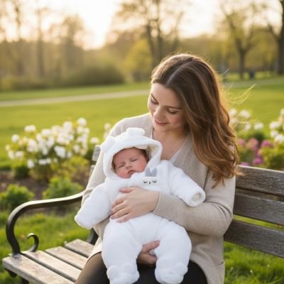 Combinaison bebe​  blanc