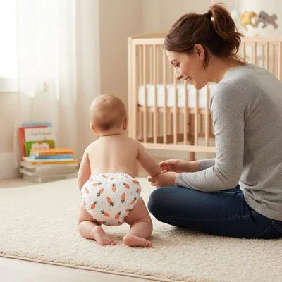 Couche lavable bebe avec maman