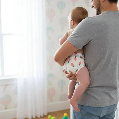 Couche lavable bebe  avec papa