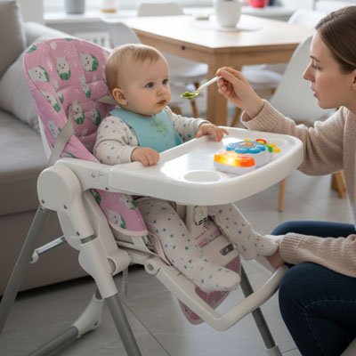 Coussin pour chaise haute fille