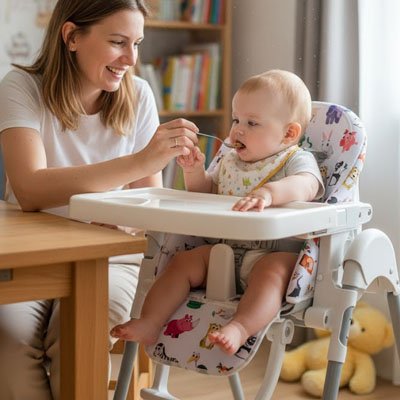 Coussin pour chaise haute garcon