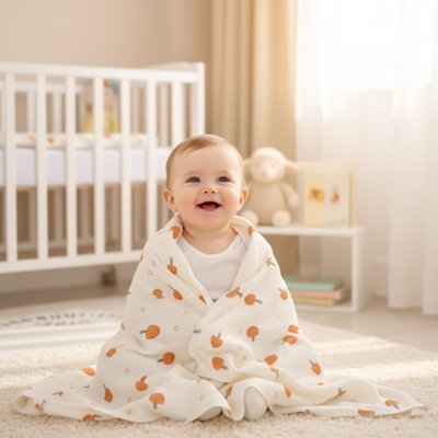 Couverture bébé  entourant l enfant 