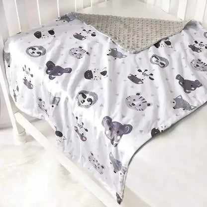 COUVERTURE BEBE GRISE - nanoukid