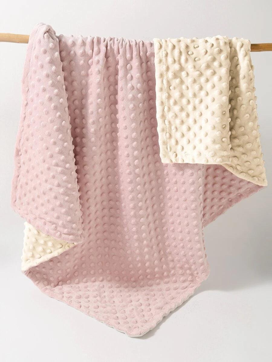 COUVERTURE BEBE ROSE ET BEIGE - nanoukid