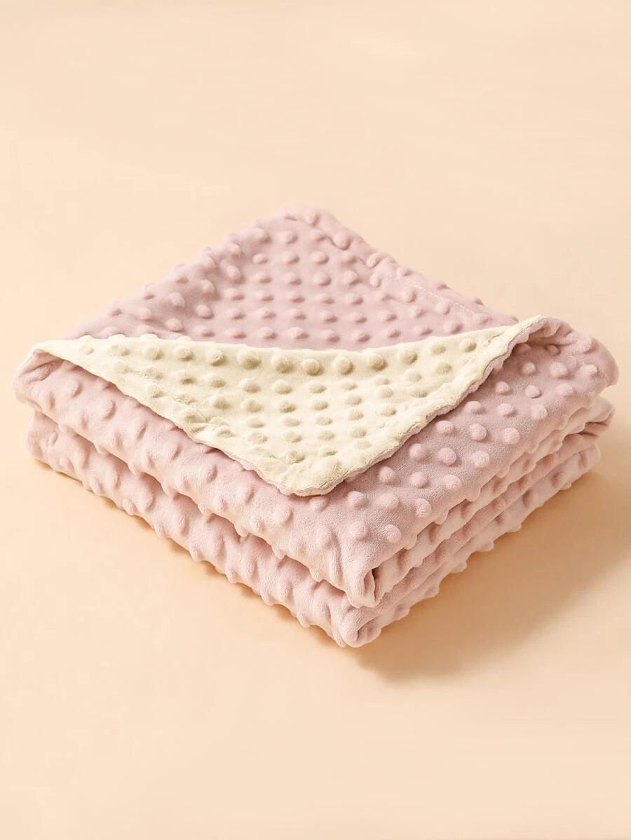 COUVERTURE BEBE ROSE ET BEIGE - nanoukid