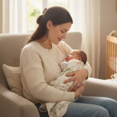 Couverture bébé toute douce entourant bébé