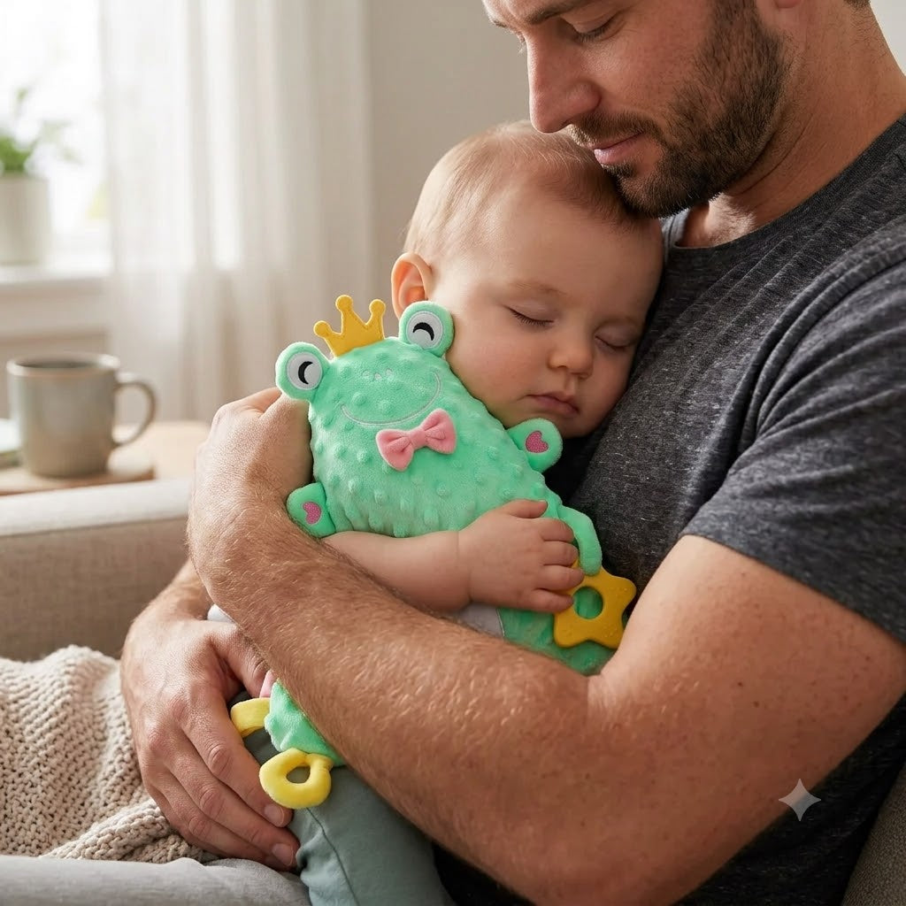 doudou-bebe-grenouille-avec-papa