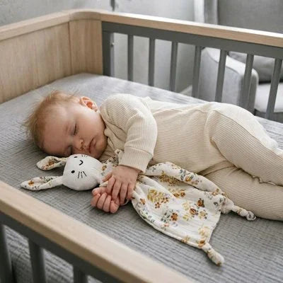 Doudou bebe lapin avec odeur de maman rassurante 