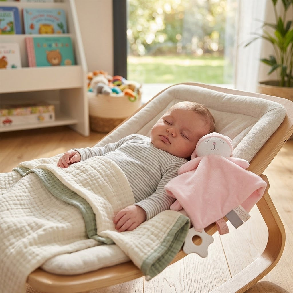 doudou bebe lapin rose bonnet