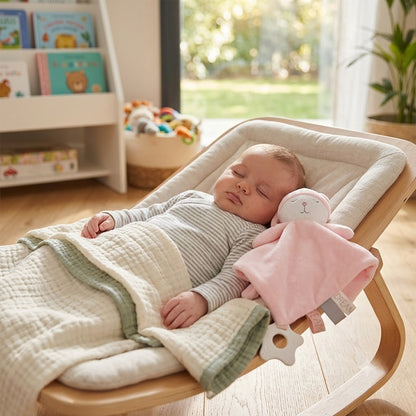 doudou bebe lapin rose bonnet