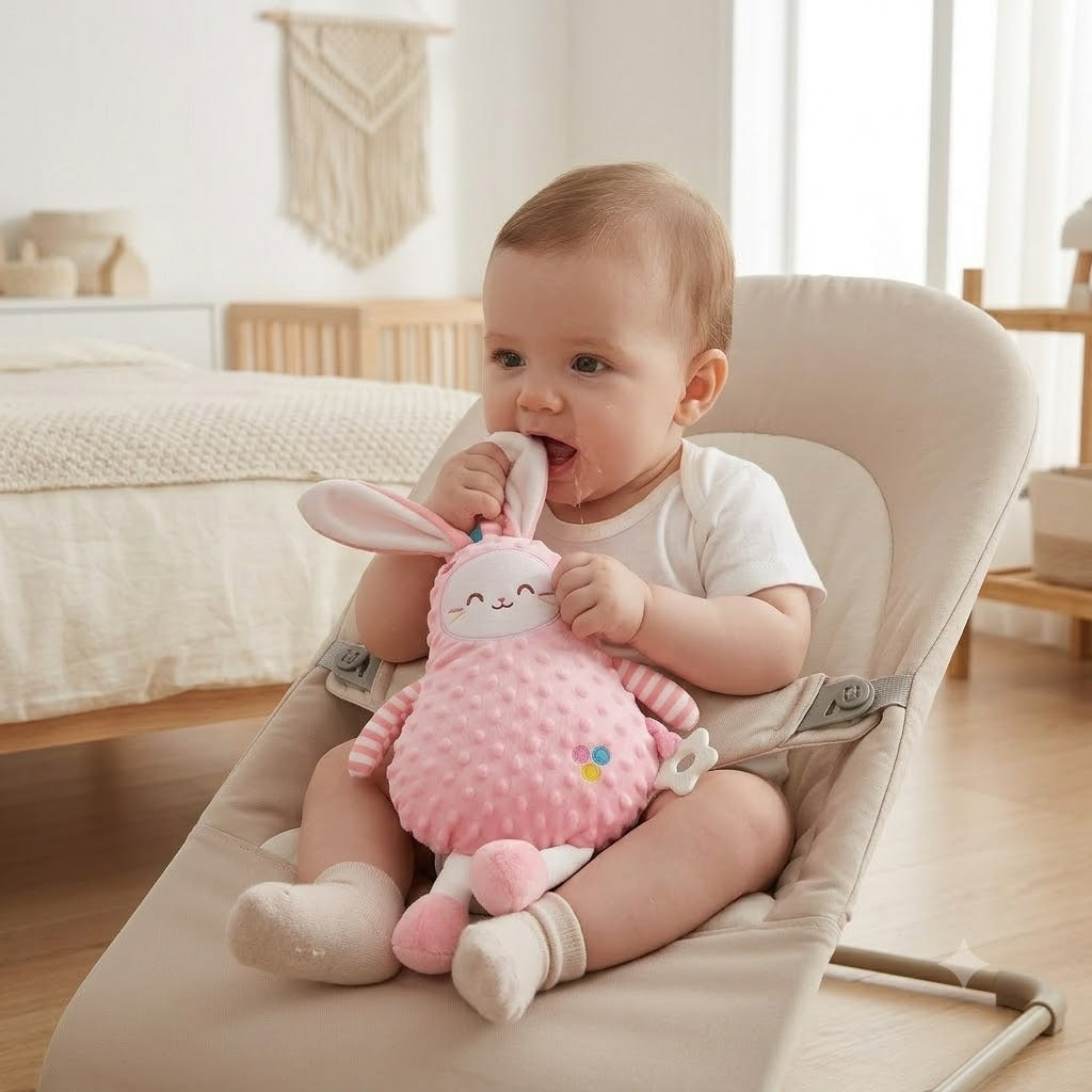 doudou-bebe-lapin-rose-plat-a-machouiller