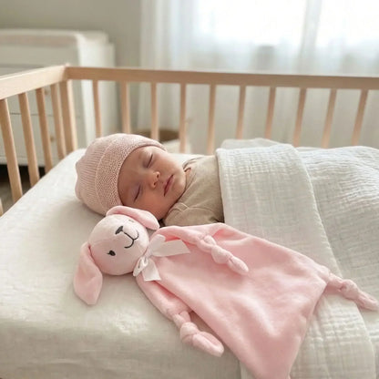 Doudou Lapin Plat Rose | Douceur - nanoukid