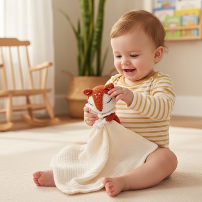 Doudou renard rassurant