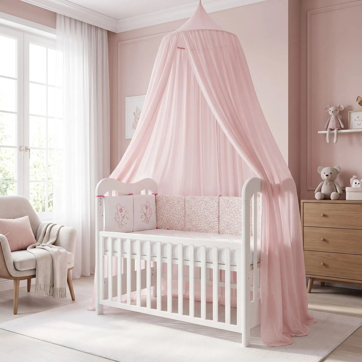 jolie chambre fille tour de lit rose