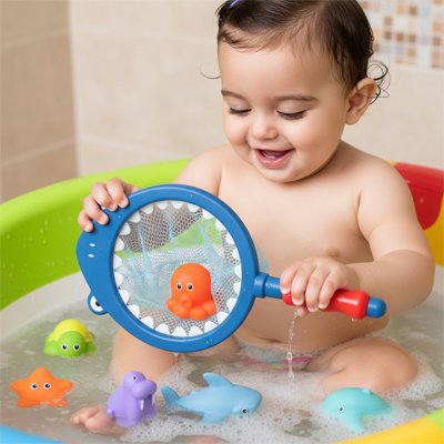 Jouet baignoire bebe  peche dans l eau