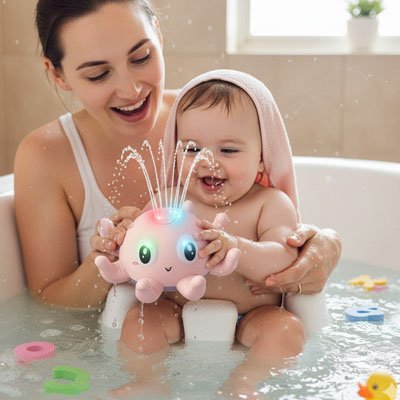 Jouet baignoire bebe pieuvre