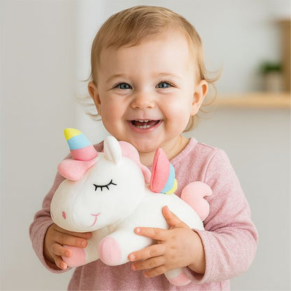 Licorne peluche blanche