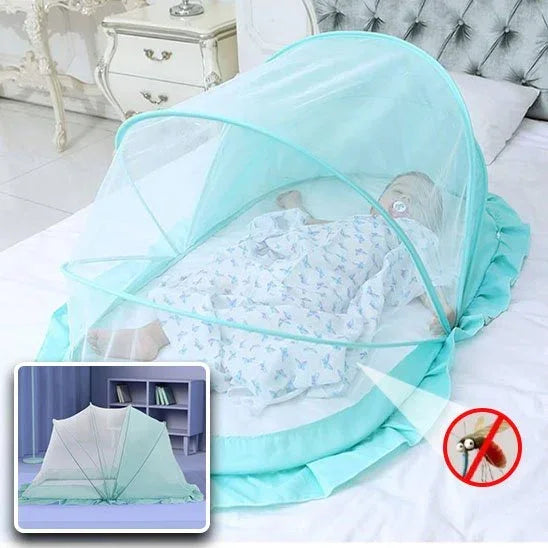 Moustiquaire lit bébé turquoise