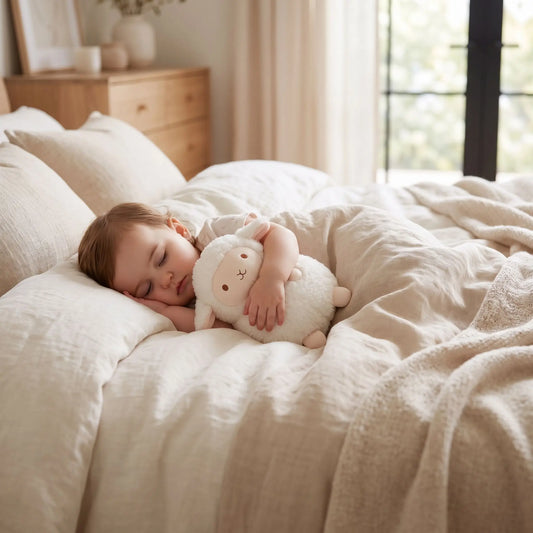 odeur de maman sur doudou mouton familière