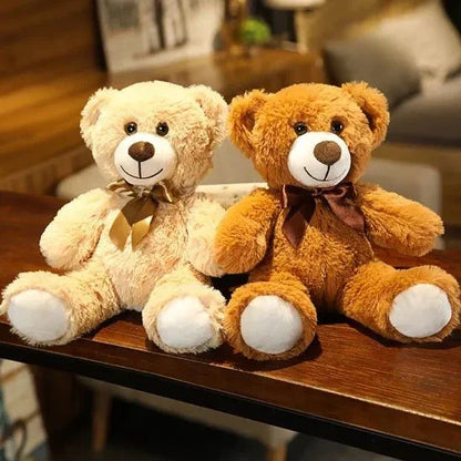 Ours en peluche  brun et ours beige