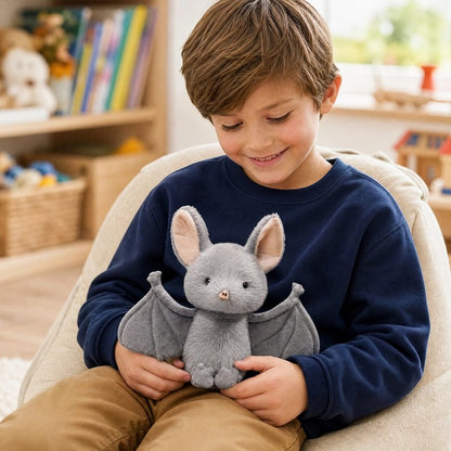 Peluche chauve souris qui grandit avec l enfant